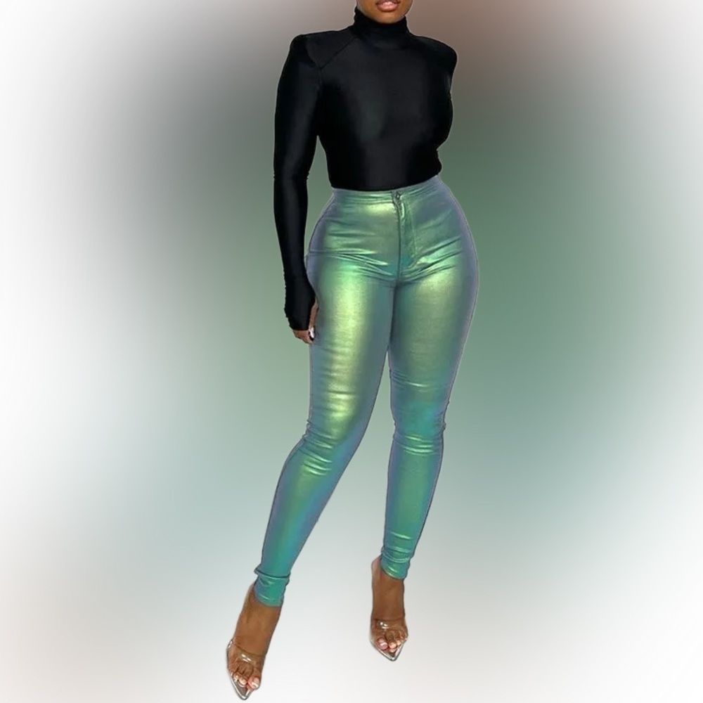 Metallic Forest pants - Picture 2 of 3